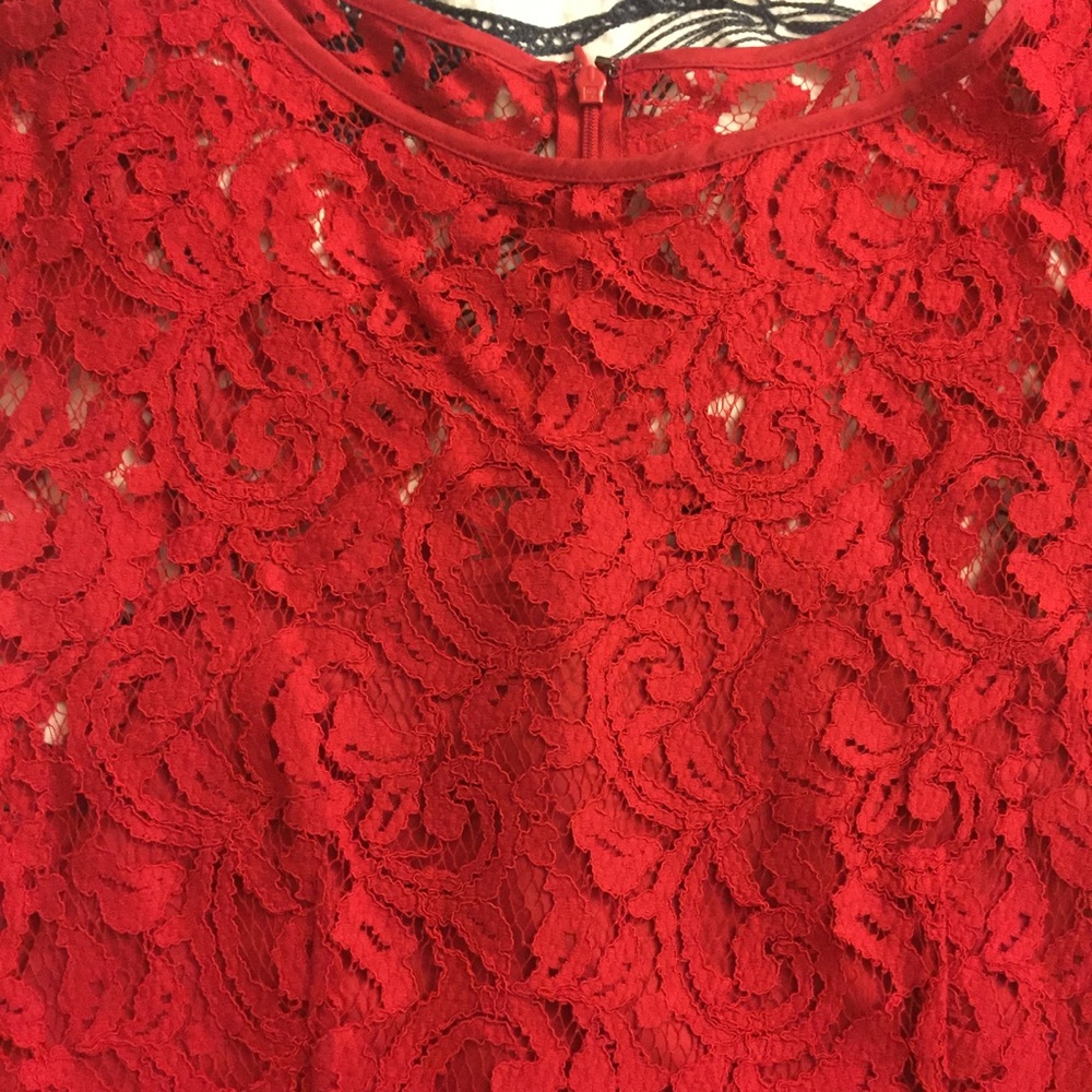 Banana Republic Red paisley lace dress - Picture 5 of 5